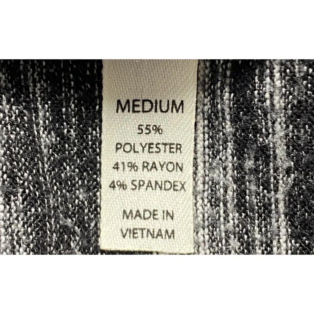 SOMA Women Open Front Long Sleeve Sweater Cardigan Sz M Gray Lounge Wear 58-24